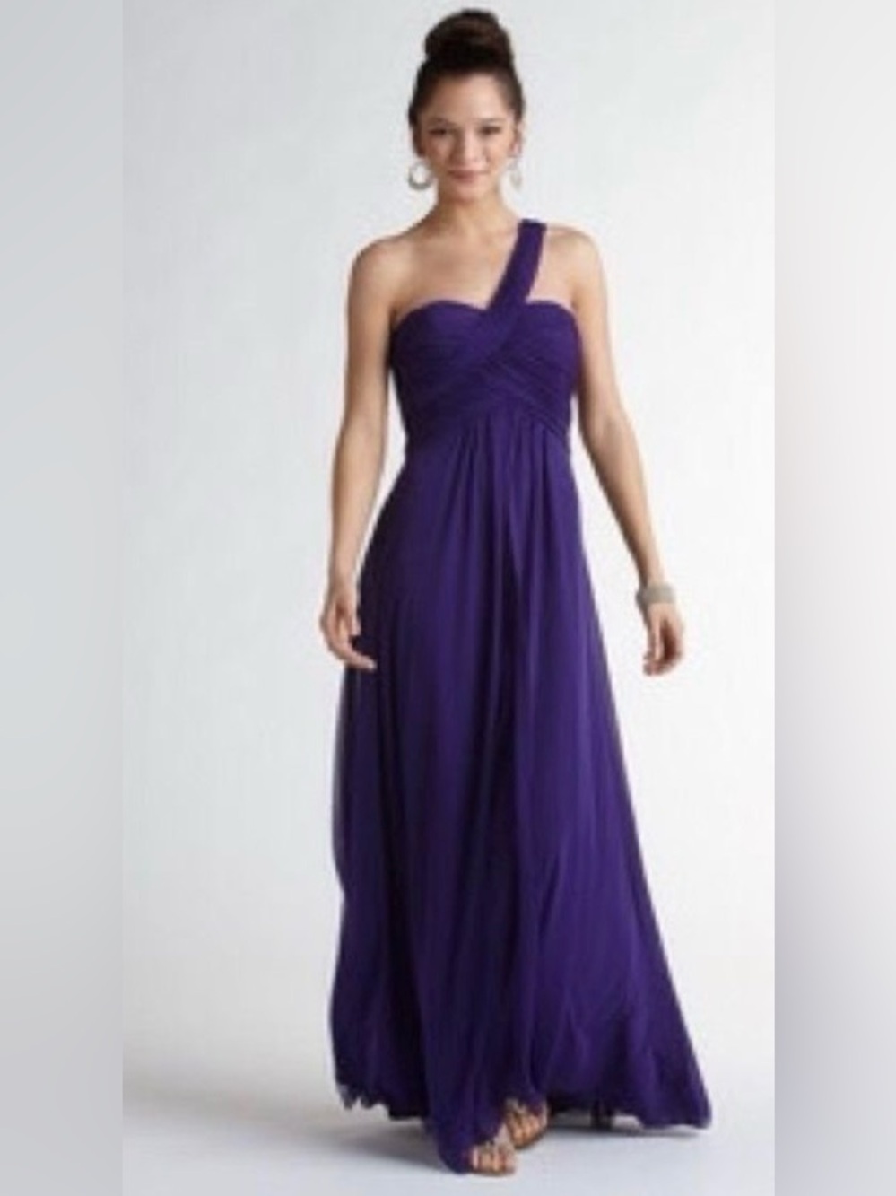 NWT Blondie nite by Macy Juniors one strap purple gown size 1